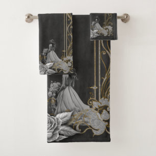 Luxus trifft Romantik. Badhandtuch Set