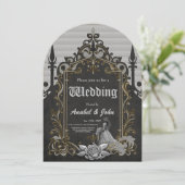 Luxus trifft Romantik Einladung (Stehend Vorderseite)