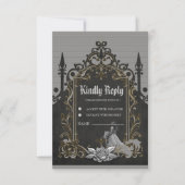 Luxus trifft Romantik RSVP Karte (Vorderseite)