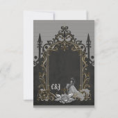 Luxus trifft Romantik RSVP Karte (Rückseite)