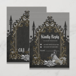 Luxus trifft Romantik RSVP Karte