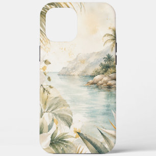 Luxus-Tropen-Küsten-Watercolor-Wandkunst   Case-Mate iPhone Hülle