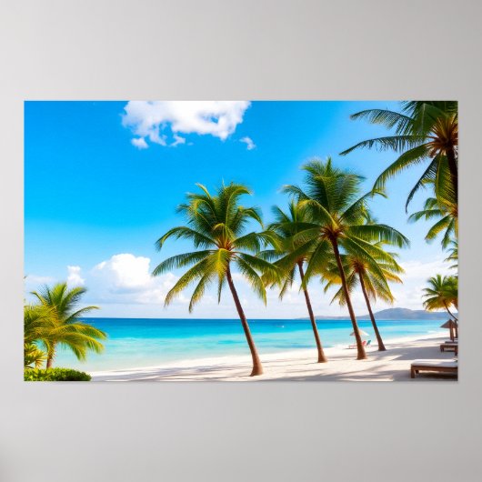 Luxus-Tropen-Resort-Strand Poster (Vorne)