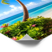 Luxus-Tropenresort-Strand Poster (Ecke)