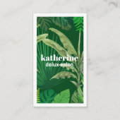 Luxus Tropical Moderne Boutique & Salon Green Visitenkarte (Vorderseite)