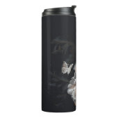 Luxus-Tumbler mit Vogel, Blume, Feathers 1 Thermosbecher (Nach links gedreht)