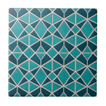 Luxus Türkis Geometrisches Diamant-Mosaik-Fliese