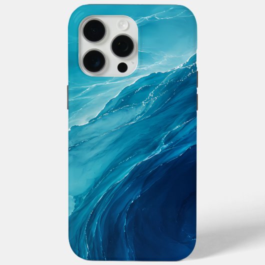 Luxus-Türkises Ozean-Fließen Case-Mate iPhone Hülle (Rückseite)
