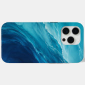 Luxus-Türkises Ozean-Fließen Case-Mate iPhone Hülle (Rückseite (Horizontal))