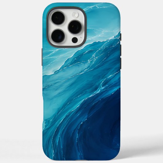 Luxus-Türkises Ozean-Fließen Case-Mate iPhone Hülle (Rückseite)