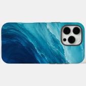Luxus-Türkises Ozean-Fließen Case-Mate iPhone Hülle (Rückseite (Horizontal))