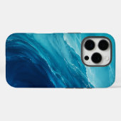Luxus-Türkises Ozean-Fließen Case-Mate iPhone Hülle (Rückseite (Horizontal))