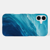 Luxus-Türkises Ozean-Fließen iPhone Hülle (Rückseite (Horizontal))