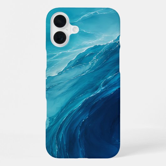 Luxus-Türkises Ozean-Fließen iPhone Hülle (Rückseite)
