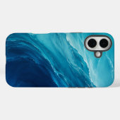 Luxus-Türkises Ozeanfließen Case-Mate iPhone Hülle (Rückseite (Horizontal))