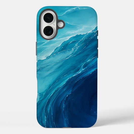 Luxus-Türkises Ozeanfließen Case-Mate iPhone Hülle (Rückseite)