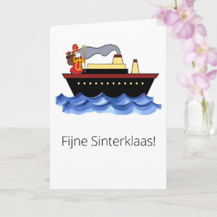 Luxus-Typografie-Sinterklaas-Grußkarte 5. Dezember Karte