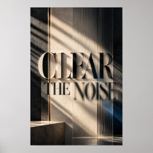 Luxus-Typografie-Wandkunst 'Rauschen tilgen' Poster