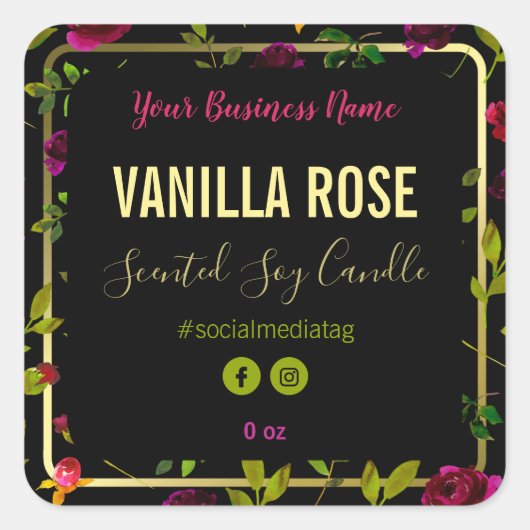 Luxus-Umweltzeichen Quadratischer Aufkleber (Vorderseite)