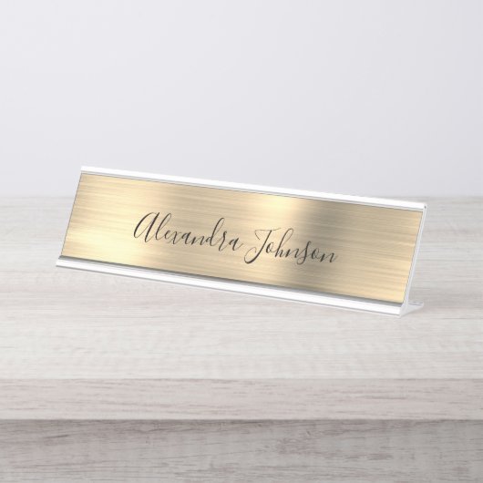 Luxus und Beruflicher Goldschmied Moderne Schreibtischnamensplakette (Vorderseite )