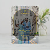 Luxus und Minimales Foto Save the Date Folieneinladung (Stehend vorne)