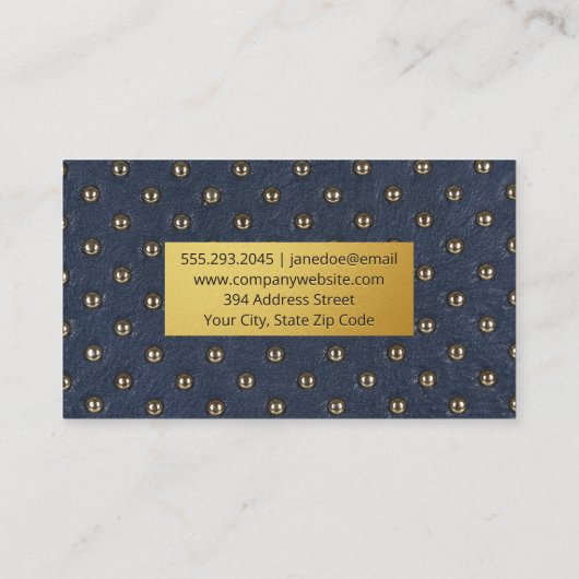 Luxus-Upholstermaterial Visitenkarte (Rückseite)
