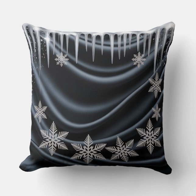 Luxus-Urlaubskatze - Snowflake Design Kissen (Vorderseite)