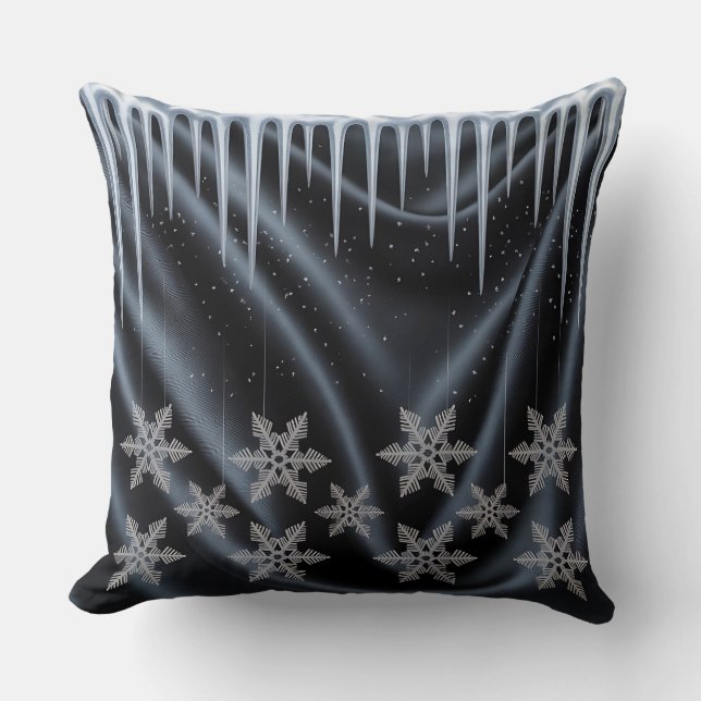 Luxus-Urlaubskatze - Snowflake Design Kissen (Vorderseite)
