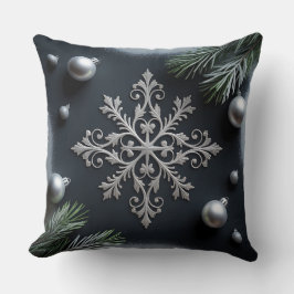 Luxus-Urlaubskatze - Snowflake Design Kissen