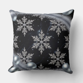 Luxus-Urlaubskatze - Snowflake Design Kissen