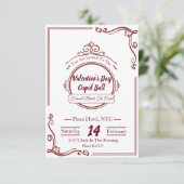 Luxus-Valentinstag-Einladungen Einladung (Stehend Vorderseite)