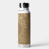 Luxus, Valentinstag, Goldene Blumen, Pixel  Trinkflasche (rechts)