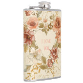 Luxus, Valentinstag, Ich liebe dich , Rosen Flachmann (Rechts)