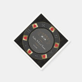 Luxus Vegas Gold Casino Poker Chip Hochzeit Serviette (Ecke)
