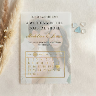 Luxus-Vellum Save the Date - Elegant Minimalistisc Pergament Einladungen