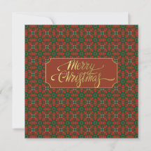 Luxus Vintag (personalisieren) Flat Christmas Card