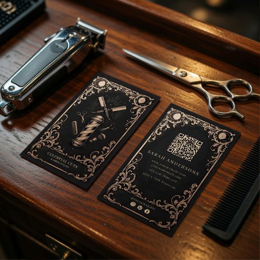 Luxus Vintage Barbier | Celestial Visitenkarte