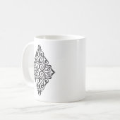 Luxus-Vintage-Blumenrahmen-Dekorationskunst Kaffeetasse (Vorderseite Links)
