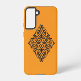 Luxus-Vintage-Blumenrahmen-Dekorationskunst Samsung Galaxy Hülle