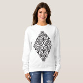 Luxus-Vintage-Blumenrahmen-Dekorationskunst Sweatshirt (Vorne ganz)