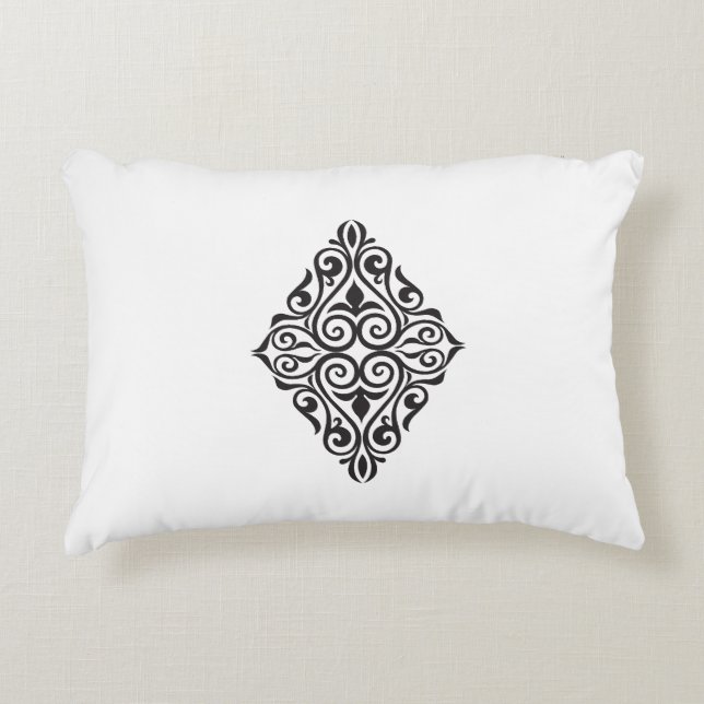 Luxus-Vintage-Blumenrahmen-Dekorative Kunst Dekokissen (Vorderseite)