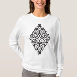 Luxus-Vintage-Blumenrahmen-Dekorative Kunst T-Shirt