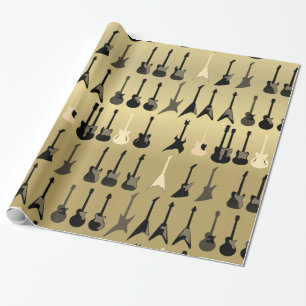 Luxus-Vintage-Gitarren-Druck Geschenkpapier