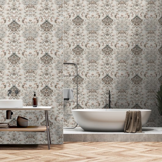 Luxus-Vintage-Imperial-Blumenmuster Tapete (Badezimmer)