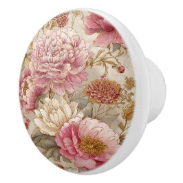 Luxus-Vintage-Indira-Blumenmuster Keramikknauf