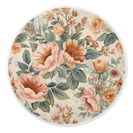 Luxus-Vintage-Indira-Blumenmuster Keramikknauf