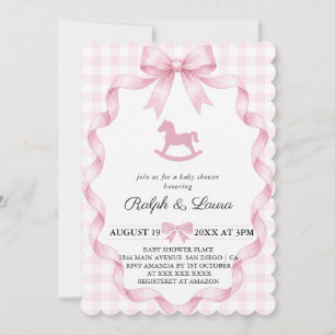 Luxus-Vintage-Karobogen-Babyparty Einladung