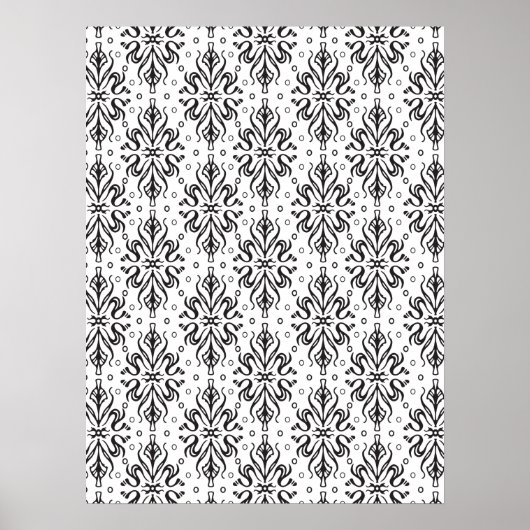 Luxus-Vintage-Muster 4 Poster (Vorne)