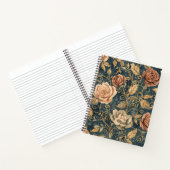 Luxus, Vintage, Rosengarten, blauer Hintergrund Notizblock (Innenseite)