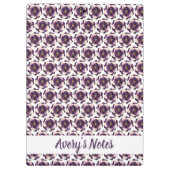 Luxus Violet Ivory Blumenname Klemmbrett (Rückseite)